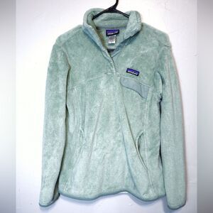 Patagonia Re-Tool T-Snap Fleece Pullover 1/4 Zip In Light Mint Green Size Medium